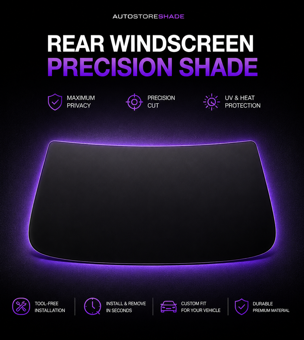 Rear Windshield Removable Tint — Custom Precut