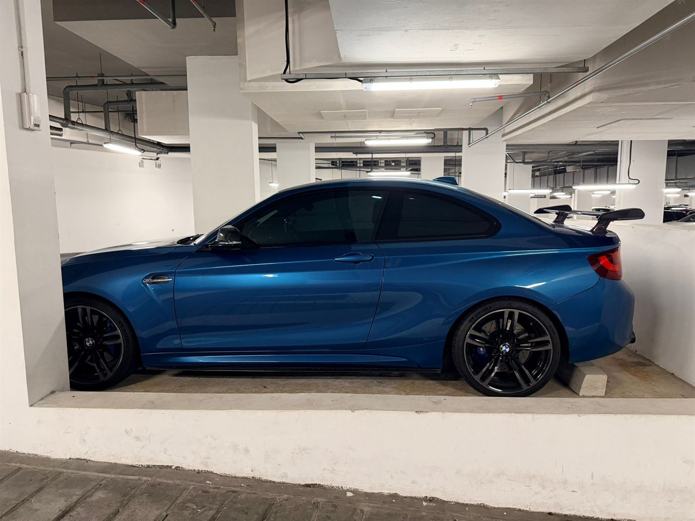BMW M2 after AutoStoreShade — darker side windows